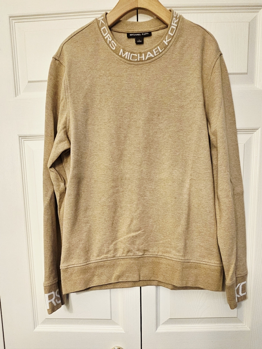 MICHAEL Michael Kors Men's Tan Crewneck Sweater